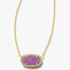 Mulberry Drusy (Purple) Elisa Necklace Kendra Scott